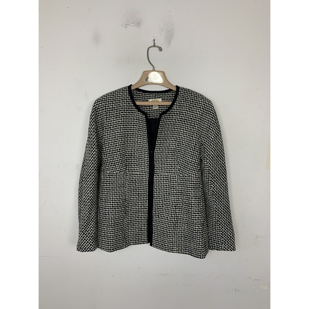 Talbots Womens Jacket 8 Petite Tweed Wool Blend Work Timeless Office Classic
